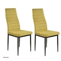 Produktbild: HTI-Living HTI-Living Esszimmerstuhl Samt 2er Set Memphis Curry