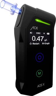 Produktbild: ACE X Alkoholtester Schwarz 0.0 bis 5 &permil; inkl. Display