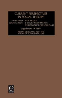 Produktbild: Recent Developments in the Theory of Social Structure