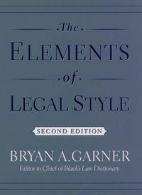 Produktbild: The Elements of Legal Style