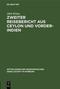 Produktbild: Zweiter Reisebericht aus Ceylon und Vorder-Indien