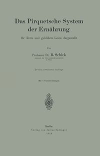 Produktbild: Das Pirquetsche System der Ern&auml;hrung