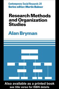 Produktbild: Research Methods and Organization Studies