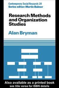 Produktbild: Research Methods and Organization Studies