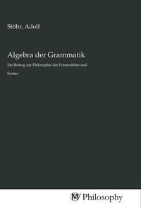 Produktbild: Algebra der Grammatik