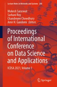 Produktbild: Proceedings of International Conference on Data Science and Applications