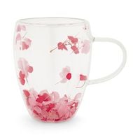 Produktbild: Teeglas doppelwandig, 360ml mit Blumen "Sky"