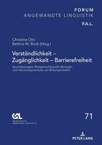 Produktbild: Verst&auml;ndlichkeit &ndash; Zug&auml;nglichkeit &ndash; Barrierefreiheit