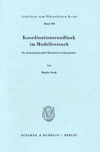 Produktbild: Koordinationsrundfunk im Modellversuch.