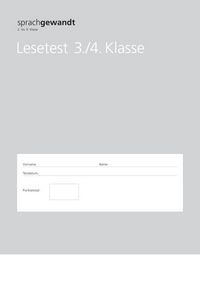 Produktbild: Sprachgewandt 2. bis 9. Klasse / Lesetest 3./4. Klasse &agrave; 10 St&uuml;ck