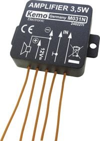 Produktbild: Kemo M031N Mono-Verst&auml;rker Baustein 5 V/DC, 6 V/DC, 9 V/DC, 12 V/DC 3.5W