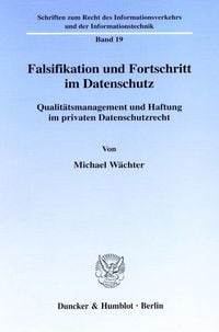 Produktbild: Falsifikation und Fortschritt im Datenschutz.