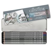 Produktbild: Cretacolor K&uuml;nstlerstifte Aquarellgraphit Pocket Set, 6er Metalletui