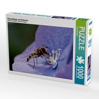 Produktbild: CALVENDO Puzzle Schwebfliege auf Hortensie | 1000 Teile Lege-Gr&ouml;&szlig;e 64x48cm Foto-Puzzle f&uuml;r gl&uuml;ckliche Stunden