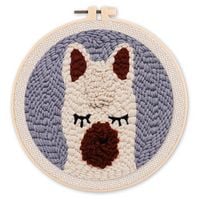Produktbild Punch Needle Figured'Art 20x20 cm Kleines Lama, DIY Stickerei mit Nadel und Wolle