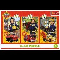 Produktbild: Puzzle 3 x 50 &ndash; Feuerwehrmann Sam