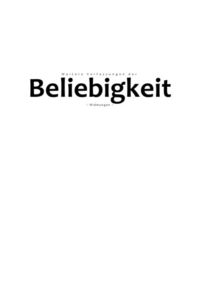 Produktbild: Weitere Verfassungen der Beliebigkeit