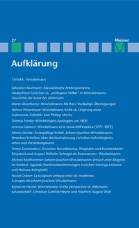 Produktbild: Aufklärung, Band 27: Winckelmann