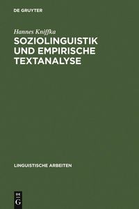 Produktbild: Soziolinguistik und empirische Textanalyse