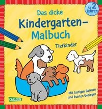 Produktbild: Ausmalbilder f&uuml;r Kita-Kinder: Das dicke Kindergarten-Malbuch: Tierkinder