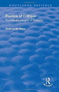 Produktbild: Hass, A: Poetics of Critique