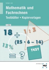 Produktbild: Testbl&auml;tter/Kopiervorlagen Mathematik und Fachrechnen