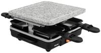 Produktbild: Tristar RA-2745 Raclette Antihaftbeschichtung, Kontrollleuchte, 4 Pf&auml;nnchen, mit Grillstein Schwarz, Grau
