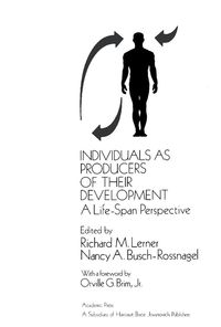 Produktbild: Individuals as Producers of Their Development