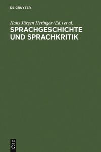 Produktbild: Sprachgeschichte und Sprachkritik