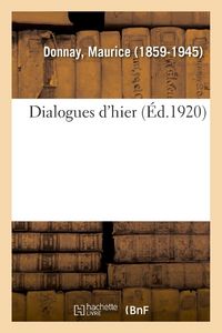Produktbild: Dialogues d'hier