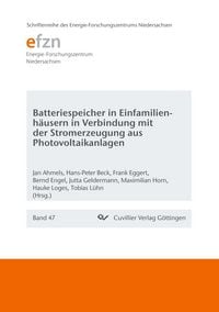 Produktbild: Batteriespeicher in Einfamilienh&auml;usern in Verbindung mit der Stromerzeugung aus Photovoltaikanlagen