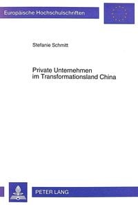 Produktbild: Private Unternehmen im Transformationsland China