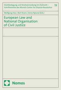 Produktbild: European Law and National Organisation of Civil Justice
