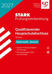 Produktbild: STARK Mathematik, Deutsch - Qualifizierender Hauptschulabschluss 2027 Sachsen - Pr&uuml;fungsvorbereitung