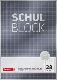 Produktbild: Brunnen Schulblock Premium A4 Lineatur 28 grau