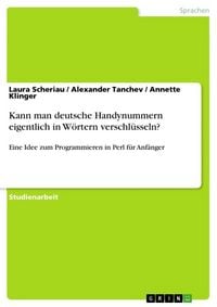 Produktbild: Kann man deutsche Handynummern eigentlich in W&ouml;rtern verschl&uuml;sseln?