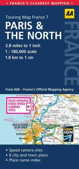 Produktbild: Touring Map France 7: Paris & the North