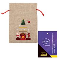Produktbild: Idena Weihnachtsgeschenksack Tannenbaum Kamin 30x40cm