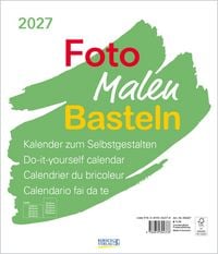 Produktbild: Foto-Malen-Basteln Bastelkalender wei&szlig; gro&szlig; 2027