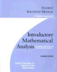 Produktbild: Student Solutions Manual: Introductory Mathematical Analysis