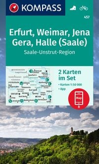Bild vom Artikel KOMPASS Wanderkarten-Set 457 Erfurt, Weimar, Jena, Gera, Halle (Saale) (2 Karten) 1:50.000 vom Autor 