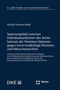 Produktbild: Spannungsfeld zwischen Individualsanktionen des Sicherheitsrats der Vereinten Nationen gegen terrorverd&auml;chtige Personen und Menschenrechten