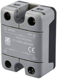 Produktbild: TRU COMPONENTS Halbleiterrelais TC-12705360 40 A Schaltspannung (max.): 480 V/AC Nullspannungsschaltend 1 St.