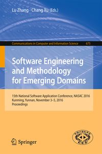 Produktbild: Software Engineering and Methodology for Emerging Domains