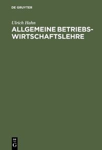 Produktbild: Allgemeine Betriebswirtschaftslehre
