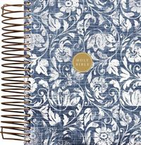 Produktbild: Niv, Journal the Word Bible, Spiral-Bound Edition, Double-Column, Hardcover Spiral, Blue Floral, Red Letter, Comfort Print