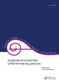 Produktbild: Analysis and Partial Differential Equations