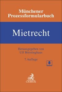 Produktbild: M&uuml;nchener Prozessformularbuch Mietrecht