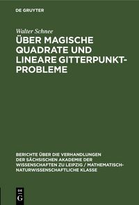 Produktbild: &Uuml;ber magische Quadrate und lineare Gitterpunktprobleme