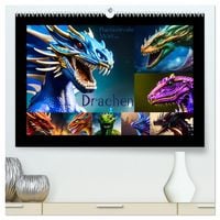 Produktbild: Phantasievolle Welt der Drachen (hochwertiger Premium Wandkalender 2026 DIN A2 quer), Kunstdruck in Hochglanz